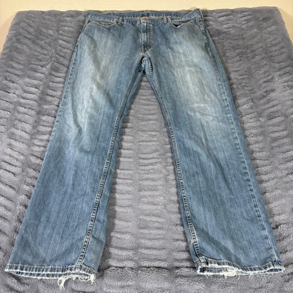 Levis 559 Relaxed Straight Leg Jeans Mens 42x34 Medium Wash Blue Denim AR323